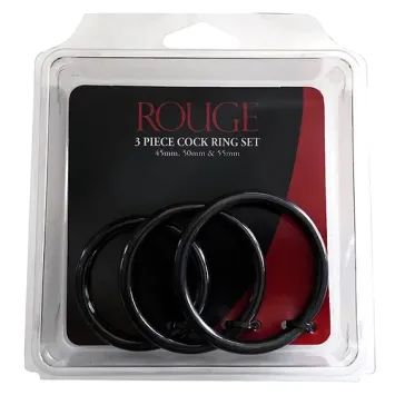 3 Piece Stainless Steel Cock Ring Set (45mm, 50mm & 55mm)