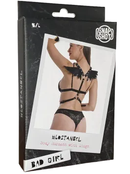 Body Harness with Wings S/L Black