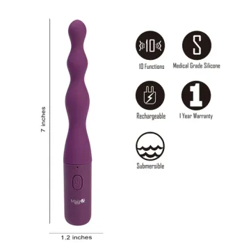 DANI 10-Function Silicone Beaded Anal Vibe Purple