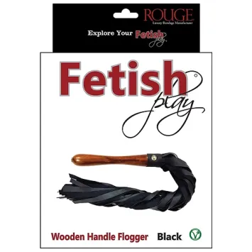 Fetish Play Wooden Handle Flogger