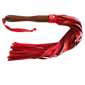 Fetish Play Wooden Handle Flogger