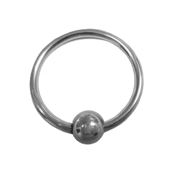 Stainless Steel Glans Cock Ring with Ball - 30mm