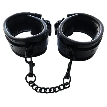 Padded Wrist Cuffs, Black with Black Accessories